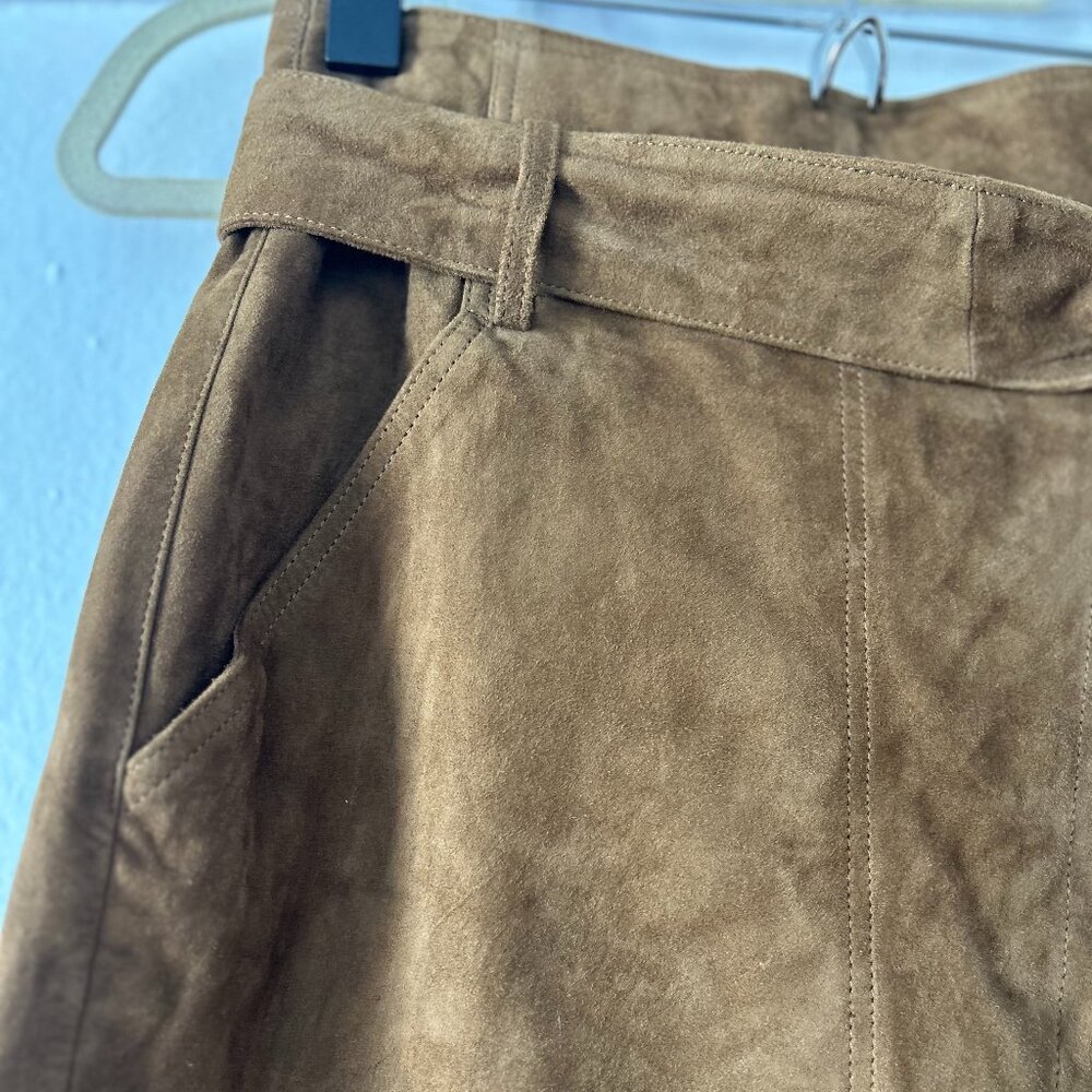 NWOT Sezane Leandra Skirt -- Taupe Suede, Size 34 (US 2) - Picture 9 of 10